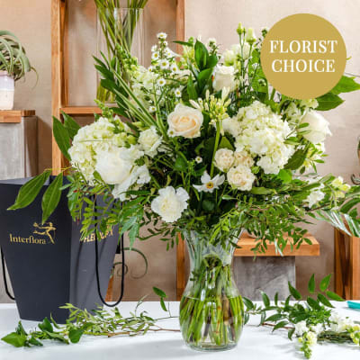 White florist\'s fantasy bouquet