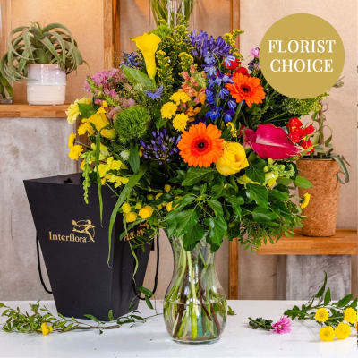 Colorful florist\'s fantasy bouquet