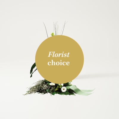 Funeral Spray Arrangement with ribbon