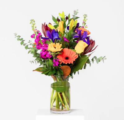 Seasonal Bright Bouquet in Vase