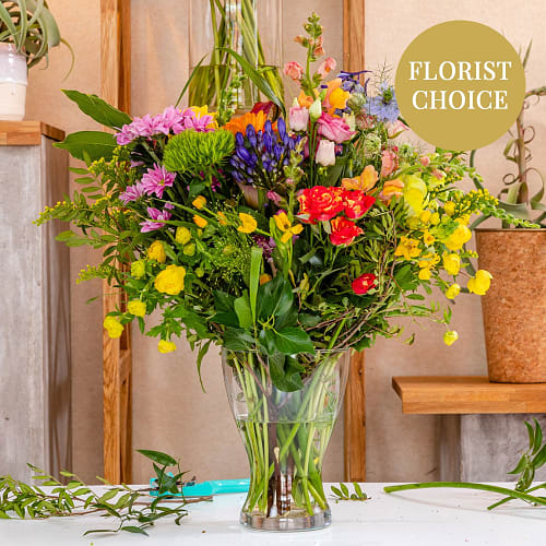 Colorful florist\'s fantasy bouquet
