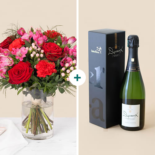 Red kiss and champagne