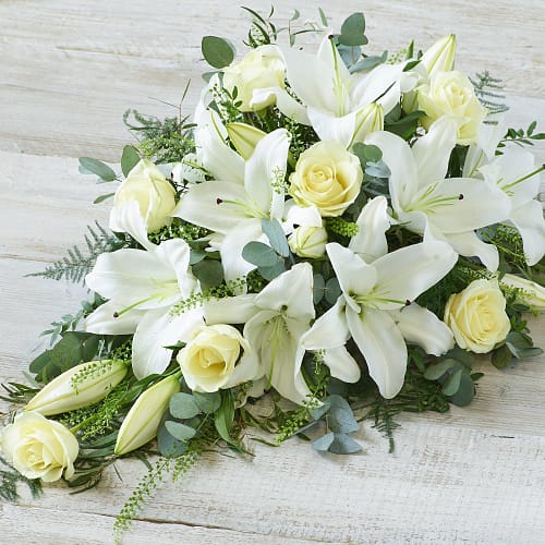 Extra Large White Rose and Lily Spray.