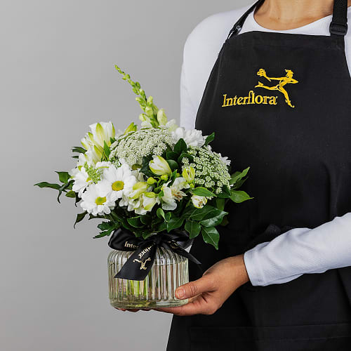 Neutral Florist Choice Posy in Jar
