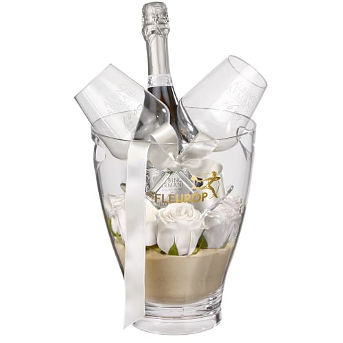 Portaghiaccio «Special Moment» con Prosecco Albino Armani DOC (75 cl) e due bicchieri Connaisseur