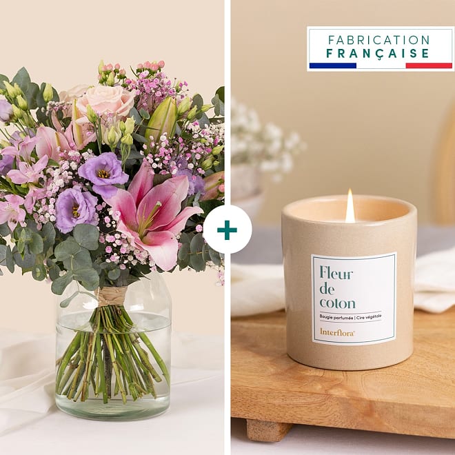 Powdery cloud and its scented candle