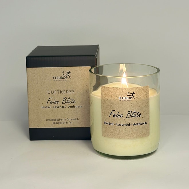 Duftkerze "Feine Blüte" - Herbal-Lavendel-Antistress