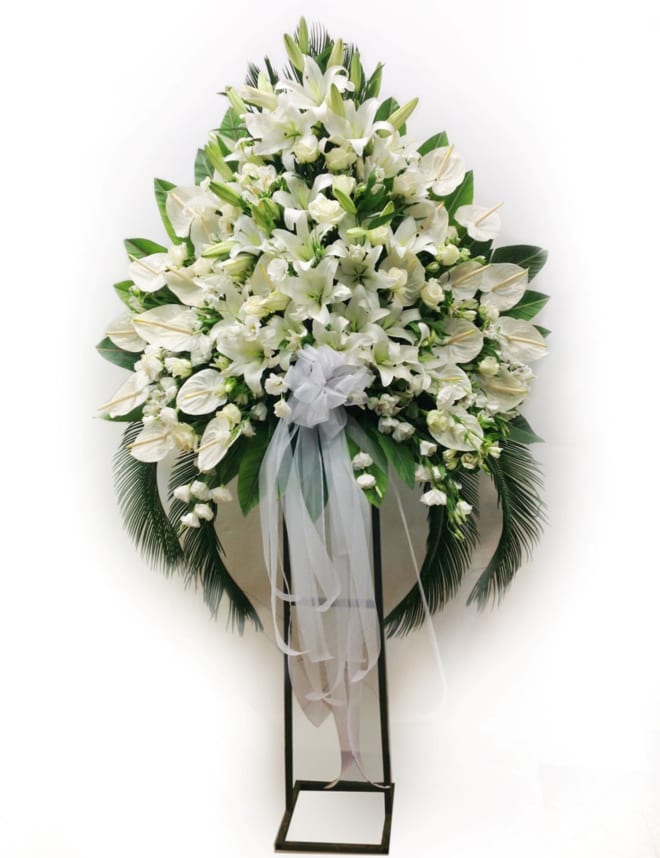 Standing Spray with Ribbon