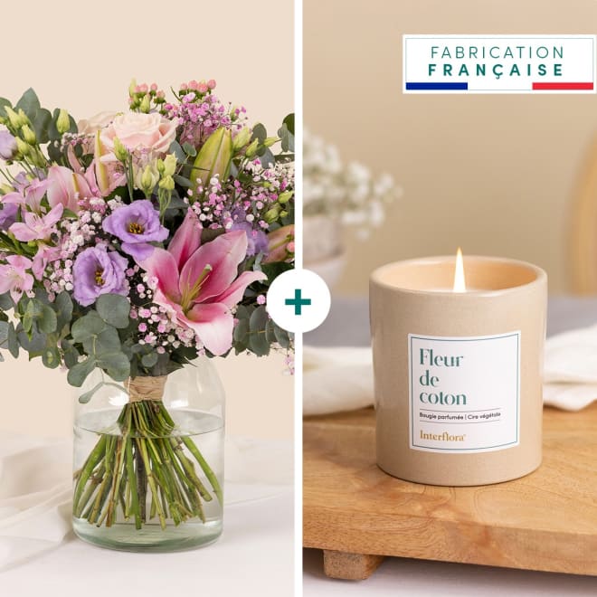 Powdery cloud and its scented candle