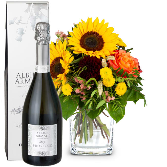 Blumenstrauss «Sommer-Hit» mit Prosecco Albino Armani DOC (75 cl)