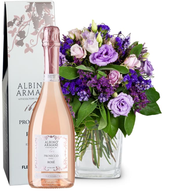 Blumenstrauss «Duft des Sommers» mit Prosecco Rosé Albino Armani DOC (75 cl)
