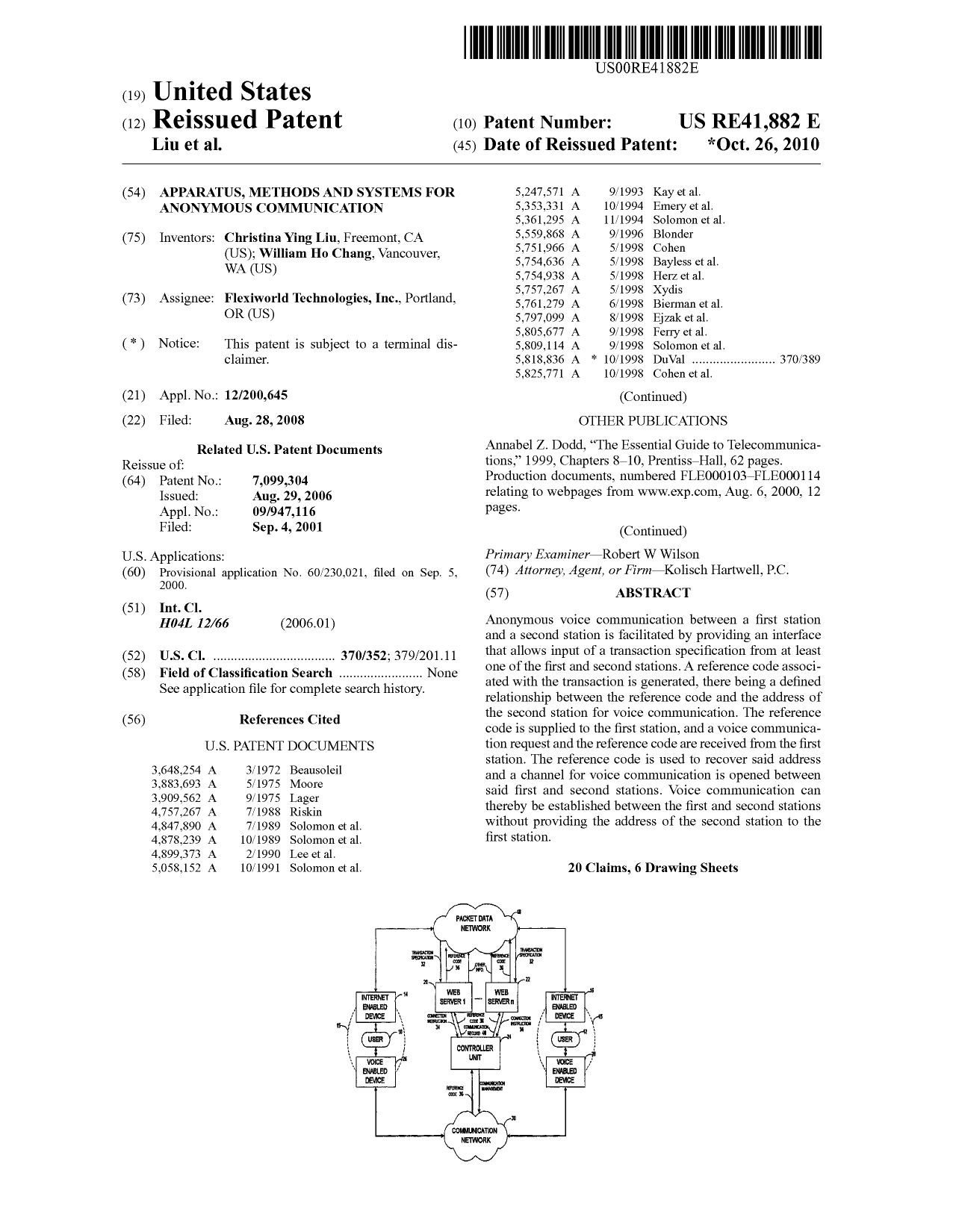 U.S. Patent Number: RE41,882