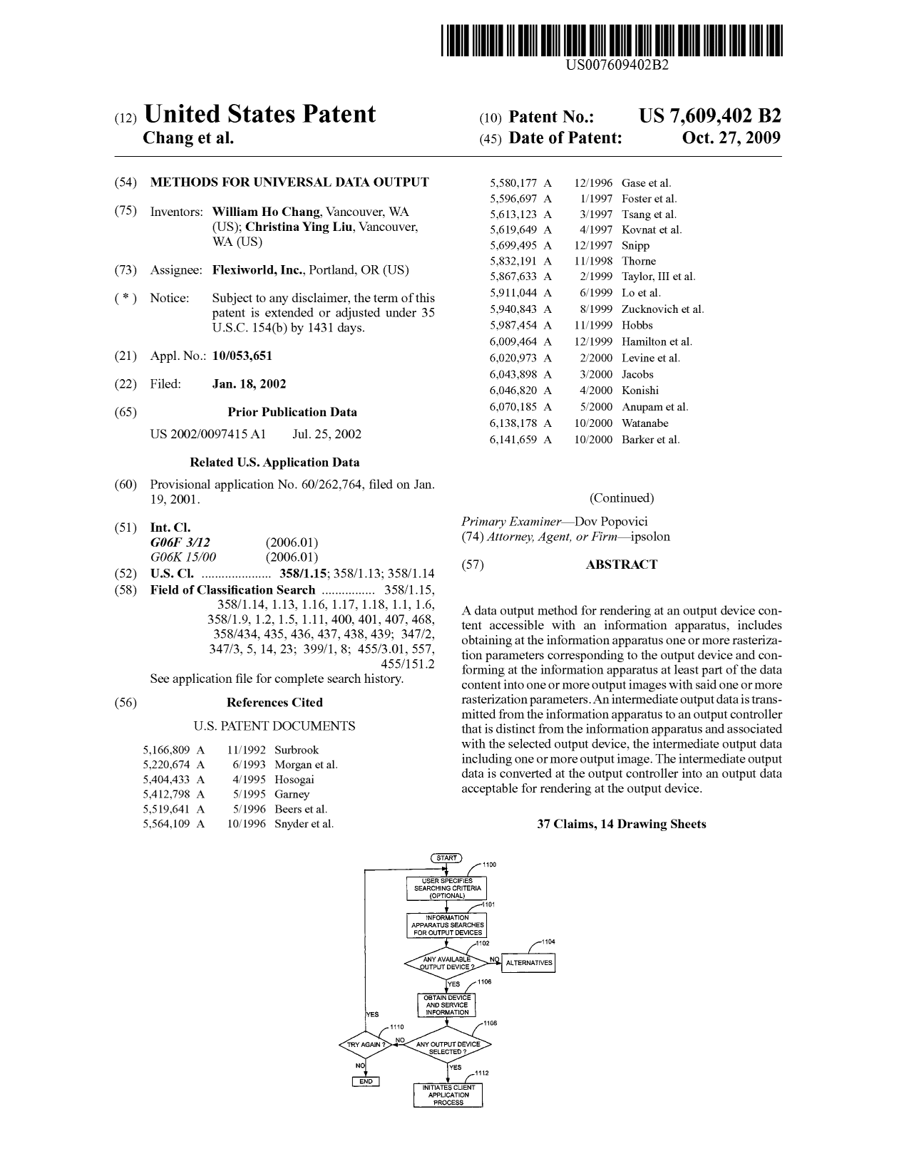 U.S. Patent Number: 7,609,402