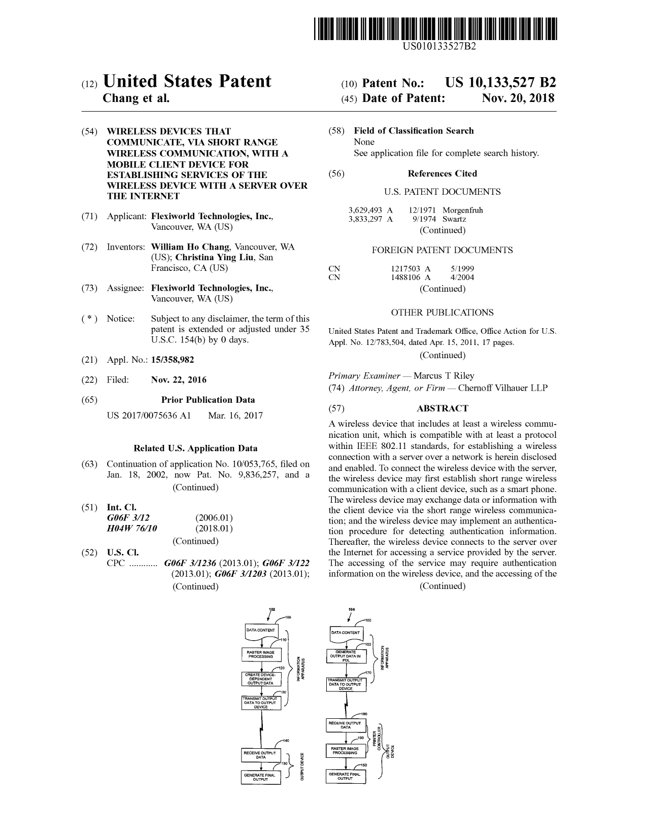 U.S. Patent Number: 10,133,527