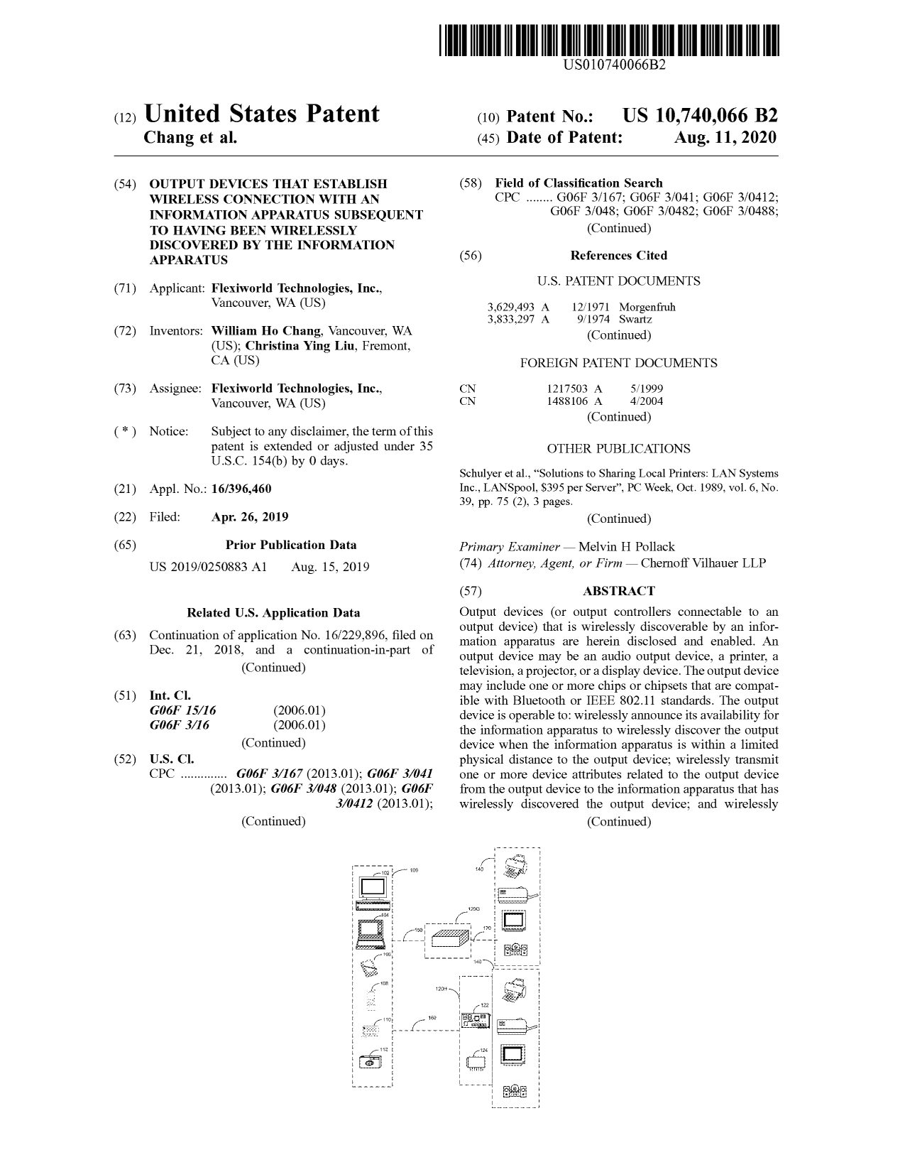 U.S. Patent Number: 10,740,066