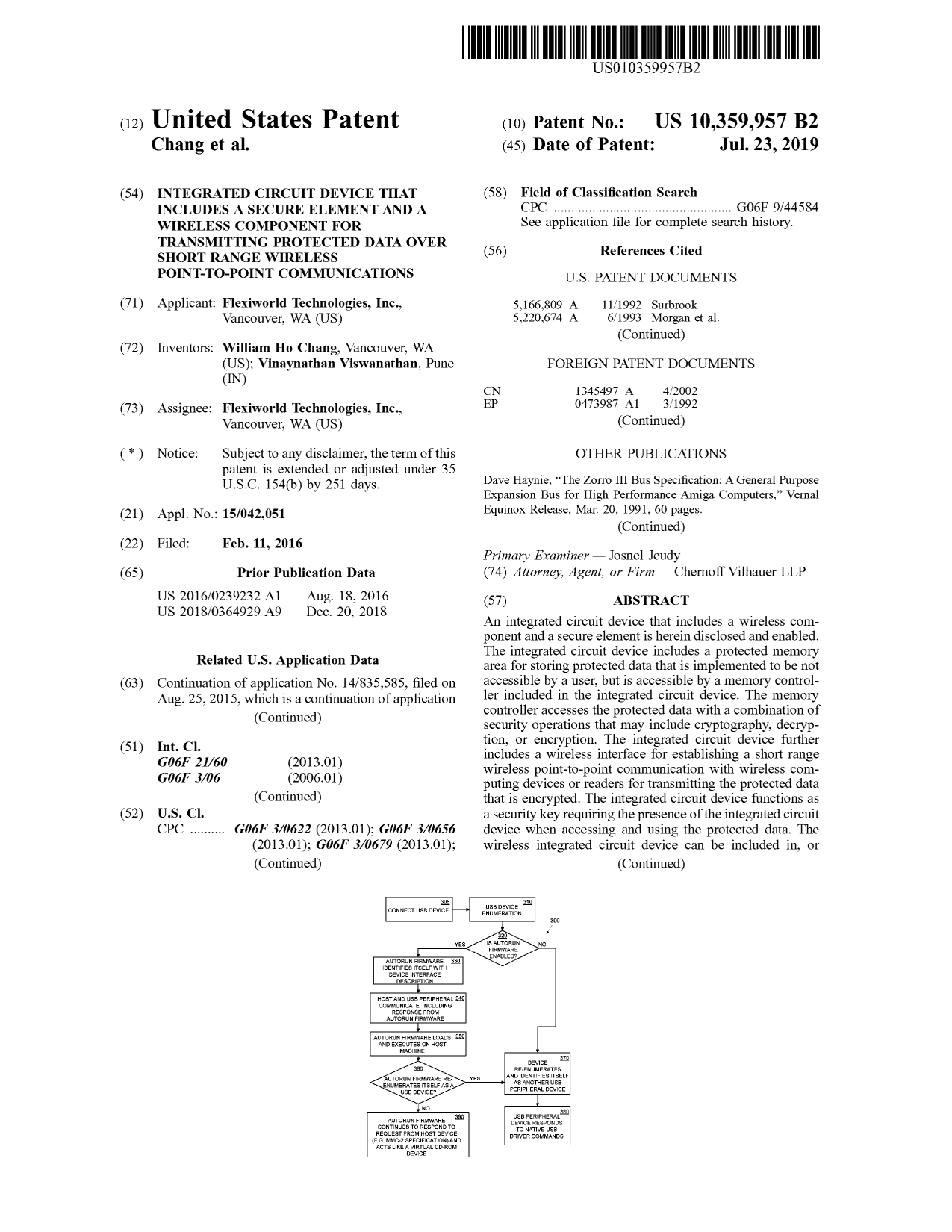 U.S. Patent: 10,359,957