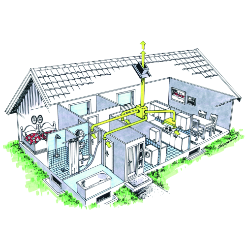 Kjøkkenhette for utgåtte eksterne avtrekksvifter