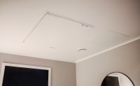 Ceiling with discreet service hatch for air handling unit Nordic CL2/CL3/CL4 concealed above the ceiling