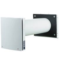 Single room ventilator Flexit Roomie Dual in white with heat recovery
