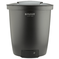 Flexit CVR 1000 central vacuum clesner in dark finish with front-mounted button
