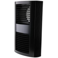 Combo box 250 in black finish for combined air intake and exhaust air mounted on exterior wall