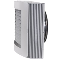 Single box 250 in white finish for air intake or exhaust air mounted on exterior wall