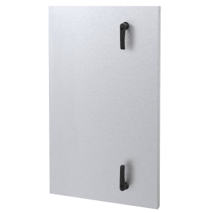 Hvit komplett dør med låsebeslag for ventilasjonsaggregat i Flexit S15R