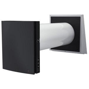 Single room ventilator Flexit Roomie One W V2 in black with heat recovery