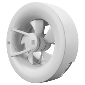 Bathroom fan Flexit Bodo in white with visible fan impeller