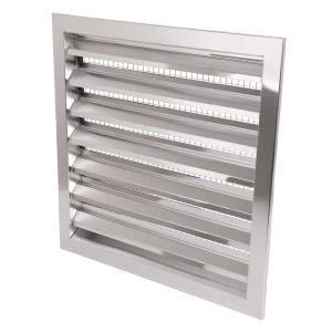 Outdoor air intake wall grille in aluminium 400 × 400 mm for ventilation air intake