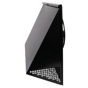 Wall hood v21 Ø250 in black finish for exhaust air or outdoor air mounted on façade