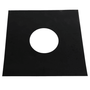 Sealing sleeve in black material with round opening Ø160 for sealing around a ventilation duct