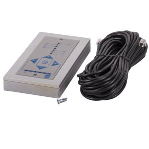 Control panel with display and cable for residential ventilation control