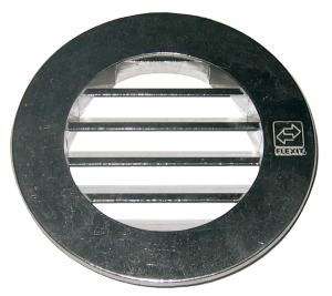 Round cast aluminium louvre grille Ø100 with spigot for air intake or exhaust