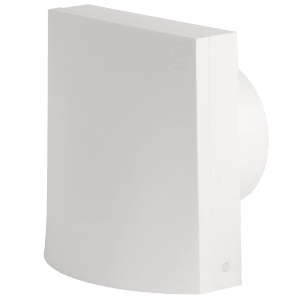 White Aero exterior vent cover with Ø100 spigot for air intake or exhaust