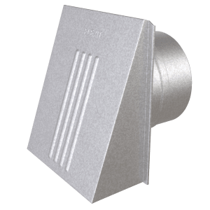 Extractor valve Ø125 mm in steel with outer cover and integrated damper