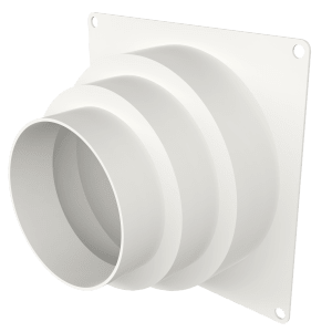 White plastic adaptor for Ø100/125/150 mm ventilation connection