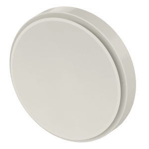 White plastic Ø100 supply air valve shown at an angle