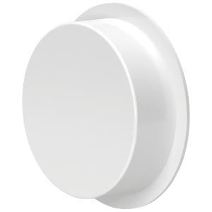 Vit ändplugg i plast för Ø75 kanal