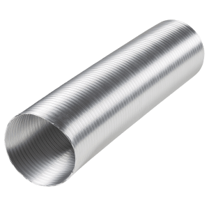 Uninsulated flexible aluminium duct with ribbed surface