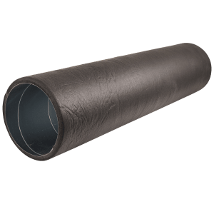 Insulated steel spiral duct with dark outer sleeve