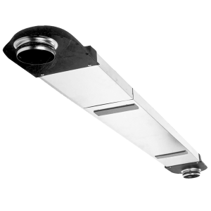 Telescopic steel wall duct with connection sleeves on both ends