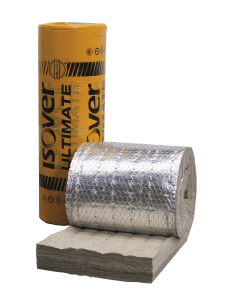 Rull og plate av brannisolasjon med reflekterende overflate