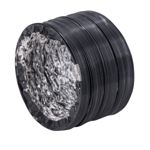 Polyflex flexible ventilation duct with dark outer cover