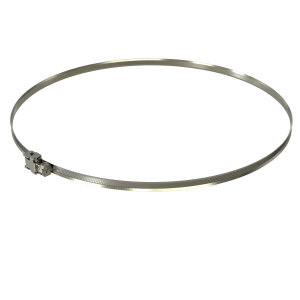 Stainless steel hose clamp for securing ventilation hose