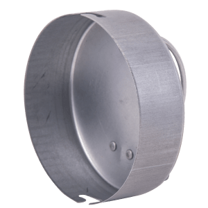 Steel cleaning cap for sealing inspection openings on circular ducts