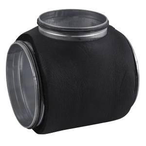 Insulated T-piece in galvanized steel with seals for joining insulated steel ducts Ø200–Ø160