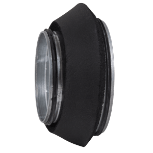 Insulated male connector reducer in galvanized steel with seals for joining insulated steel ducts Ø200–Ø160