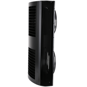 Combo box 250 in black finish for combined air intake and exhaust air mounted on exterior wall