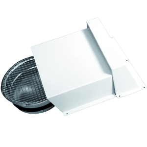 Wall hood cap for exhaust air or outdoor air with Ø160 spigot and integrated grille